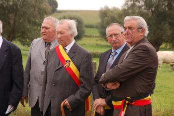Michel Rasson & Ides Cauchie lors de la commémoration du combat de Wodecq le 5 septembre 2007